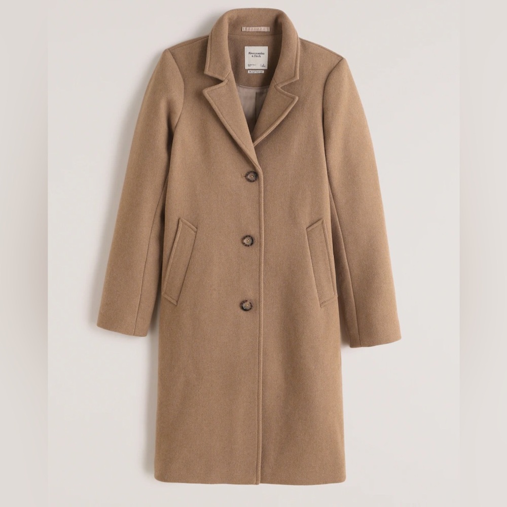 Abercrombie & Fitch Wool-Blend Dad Coat